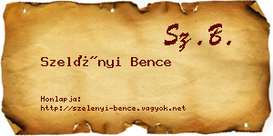 Szelényi Bence névjegykártya