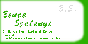 bence szelenyi business card