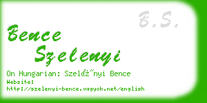 bence szelenyi business card